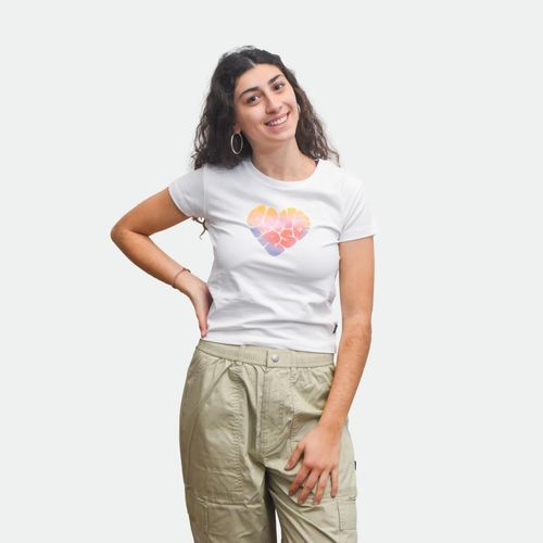 Remera Converse Heart Shirt - WHITE