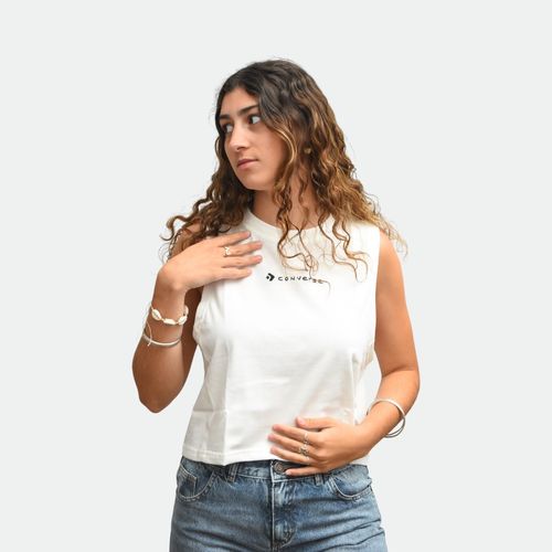 Musculosa con logo estampado mujer Draft Logo CONVERSE - RAW