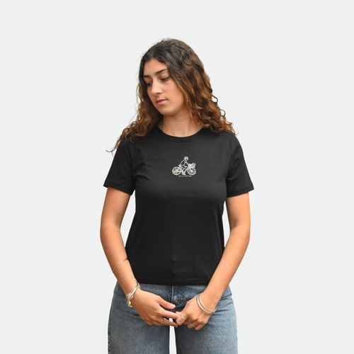 Remera con estampa mujer Ride CONVERSE - BLACK