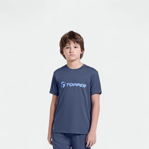Remera de entrenamiento para niño Brand TOPPER - AZUL INDIGO