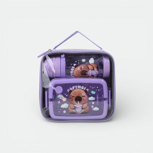 Lunchera box niños CHIMOLA - LILA CAPIBARA