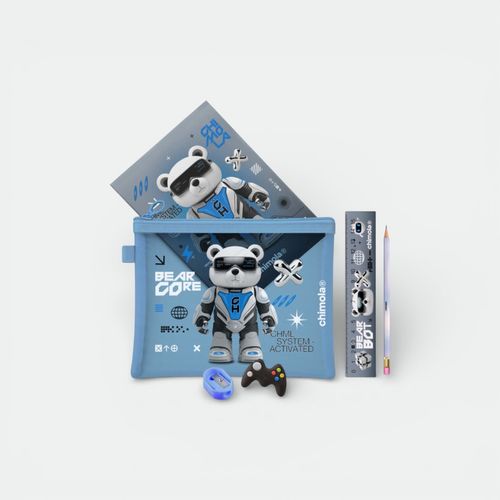 Set escolar unisex niños CHIMOLA - NEGRO BEARBOT