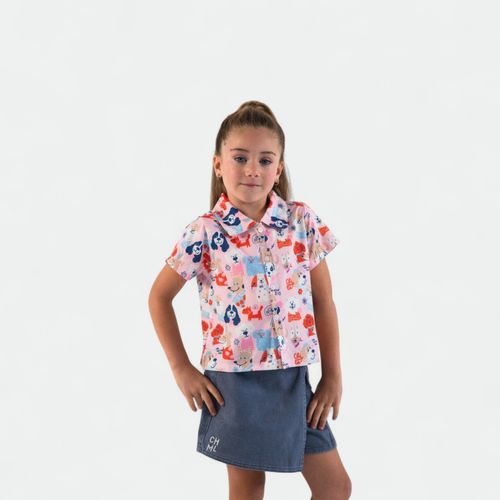 Pollera pantalón para niñas CHIIMOLA - ROSA
