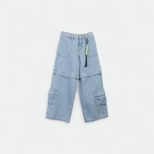 Pantalón jeans desmontable para niños CHIMOLA - CELESTE