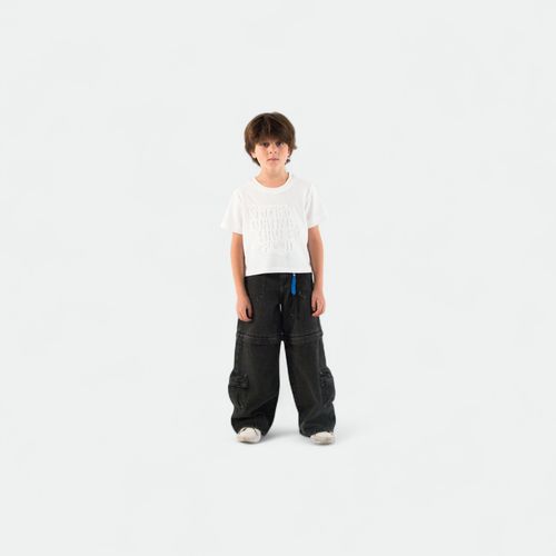 Pantalón jeans desmontable para niños CHIMOLA - NEGRO