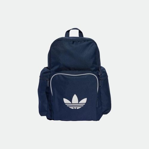 Mochila Con Bolsillo Frontal Adidas - NIGHT INDIGO WHITE
