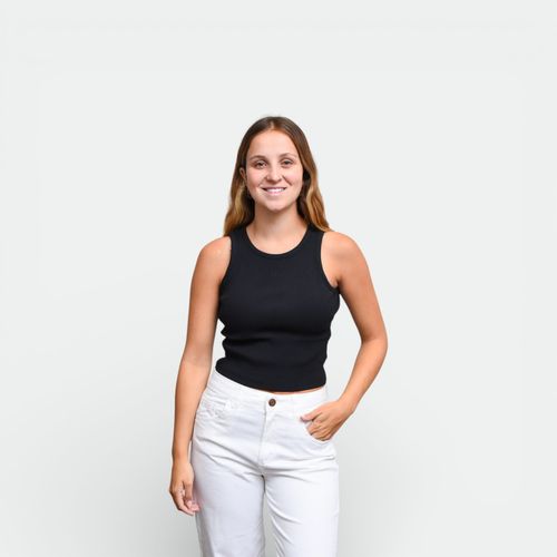 Top Cons Fit mujer urbano CONVERSE - BLACK