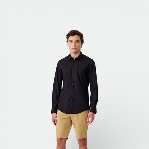 Camisa Ls Strech Solid PENGÜIN - TRUE BLACK
