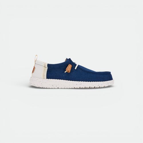 Zapato Wally Craft Linen hombre HEY DUDE - SARGASSO BLUE WHITE