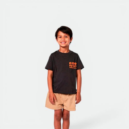 Remera mangas corta niños RIP CURL - NEGRO