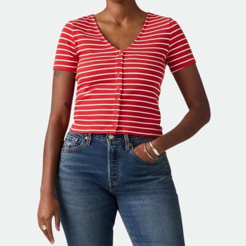 Remera Cardigan mujer LEVIS - URBAN RED STRIPE