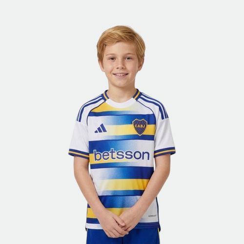 Camiseta Boca 3 Jsy Y 2026 niños ADIDAS - WHITE SEMI LUCID BLUE BOLD GOLD