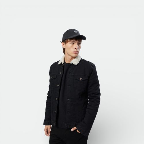 Denim Jacket W/Sherpa - TRUE BLACK
