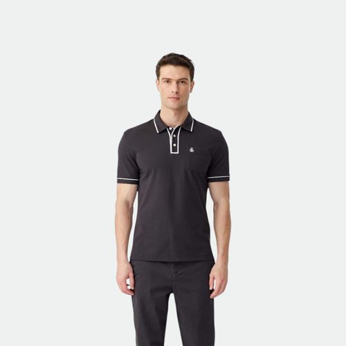 Remera The Earl Polo PENGÜIN - TRUE BLACK BRIGHT WHITE
