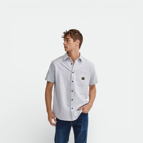 Camisa Oxford Hombre CAT - BLUE FOG