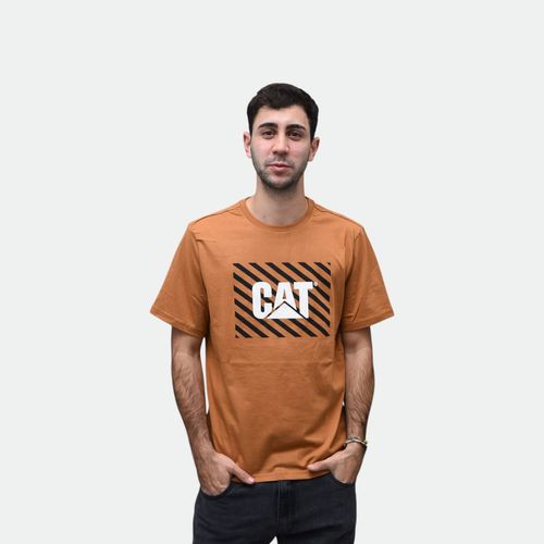 Remera Urbano Hombre CAT - TAWNY BROWN