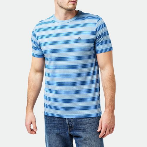 Remera Ss Thin Texture Stripe PENGUIN - BLUE TINT