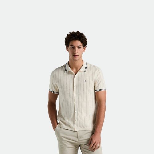 Camisa Ss Open Neck Drop Needle PENGUIN - BIRCH