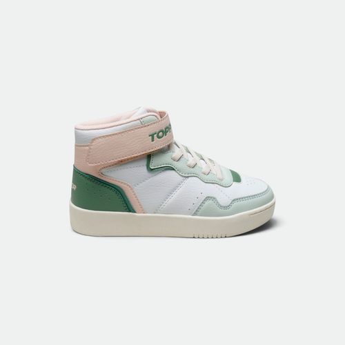 Zapatilla Mid niños TOPPER - BLANCO ROSA PEONY VERDE MILK